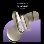Noise Buds N1 Pro Truly Wireless Earbuds with Metallic Finish, ANC(Upto 30Db), 60H of Playtime, Dual Pairing, Instacharge(10 Min=200 Min), BT V5.3(Chrome Beige) - Image 2