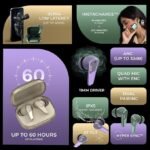 Noise Buds N1 Pro Truly Wireless Earbuds with Metallic Finish, ANC(Upto 30Db), 60H of Playtime, Dual Pairing, Instacharge(10 Min=200 Min), BT V5.3(Chrome Beige) - Image 6