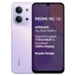 REDMI 15C 5G Dusk Purple 6GB + 128GB | Royale Design | Massive 6000mAh Battery | Segment's Largest 17.53cm Display Up to 120Hz | MediaTek Dimensity 6300 | 33W Fast Charging | 50MP AI Dual Camera